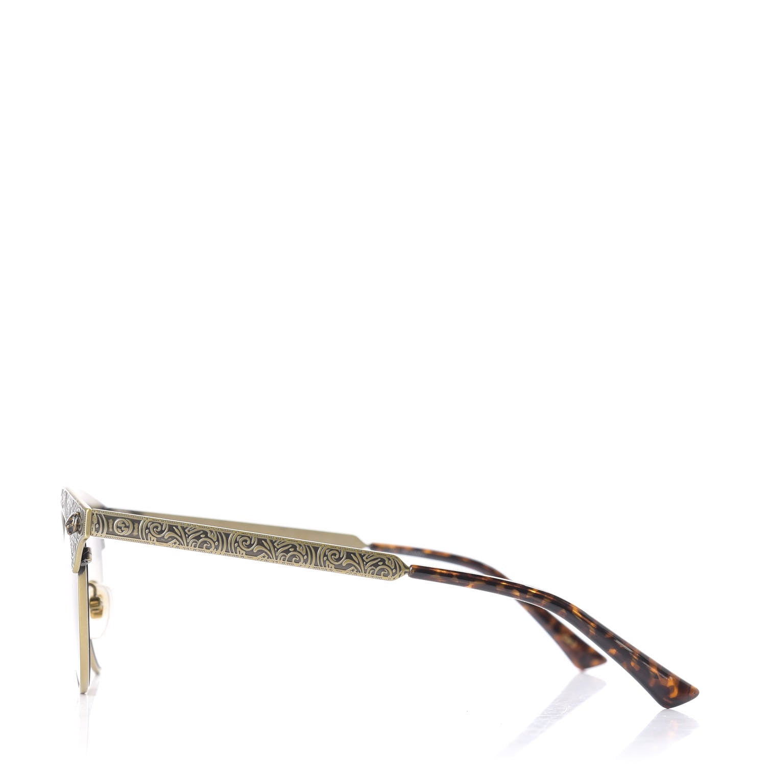 Gucci Metal Tiger GG0220S Sunglasses Antique Gold 3 of 8