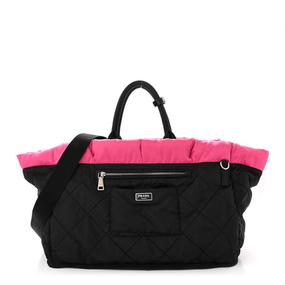 Prada Tessuto Nylon Bomber Tote Fuxia 3 of 19