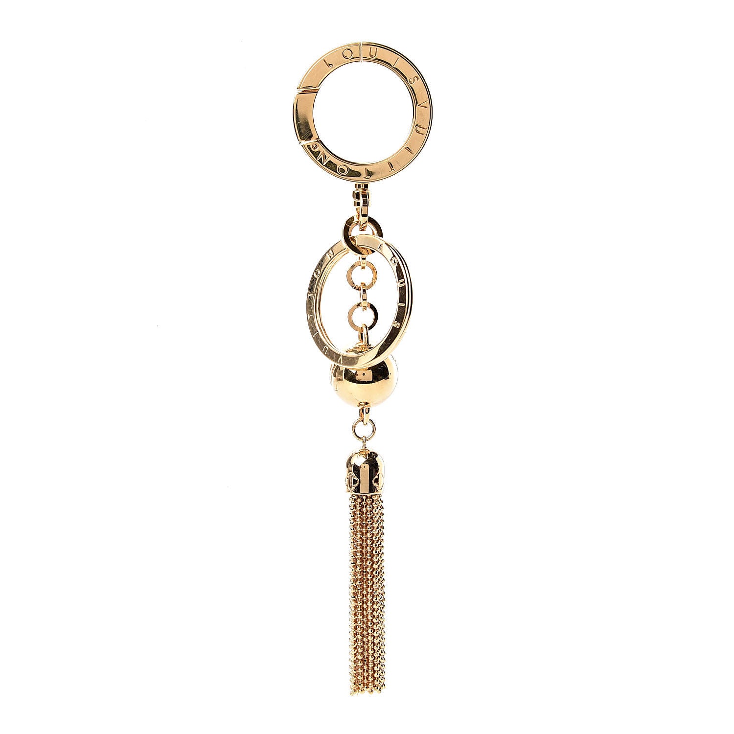 Louis Vuitton Goldtone Swing Key Holder and Bag Charm 1 of 3
