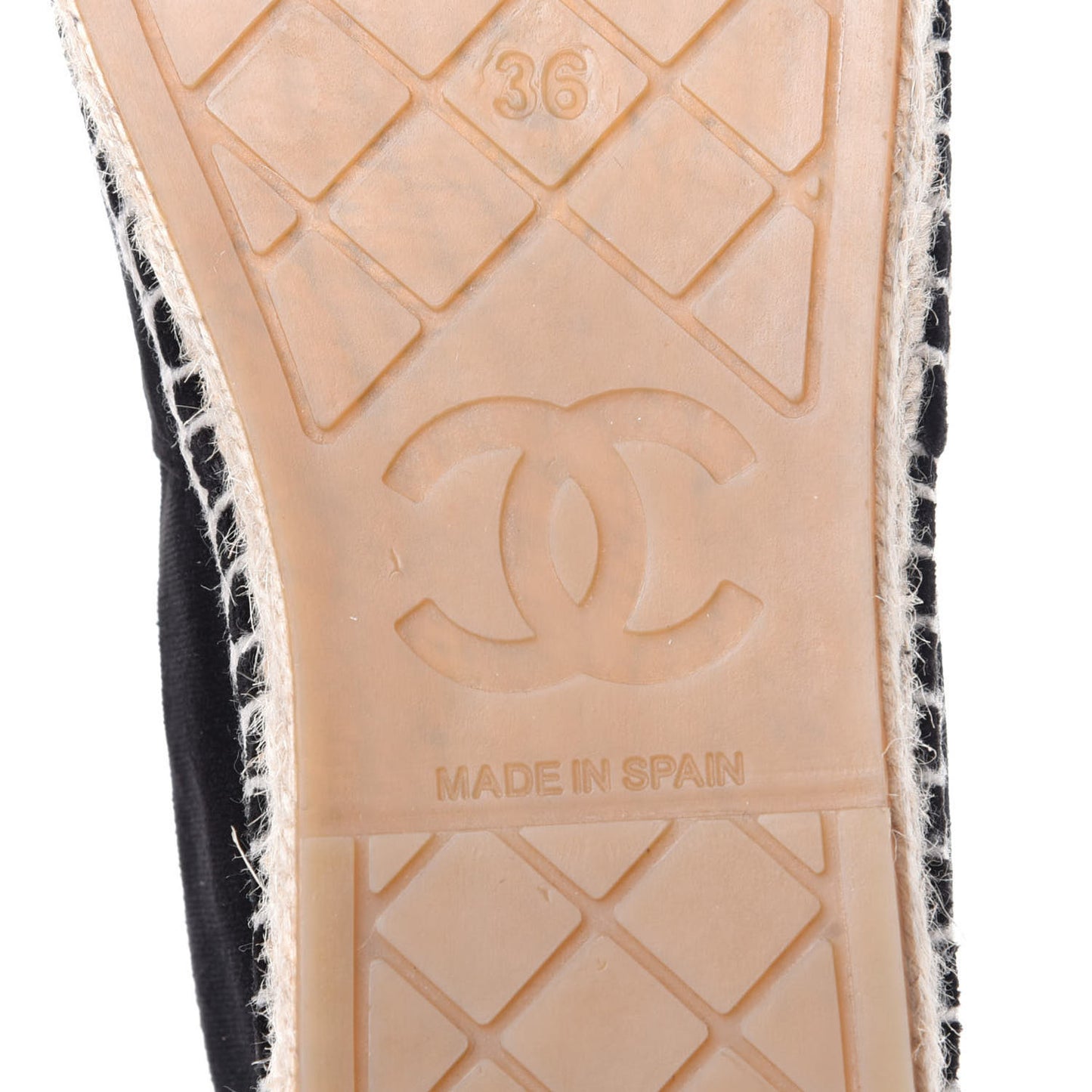 Velvet Logo Espadrilles 36 Black