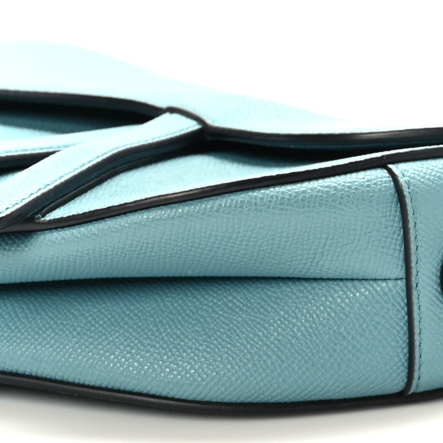 Christian Dior Grained Calfskin Saddle Bag Sky Blue 9 of 9