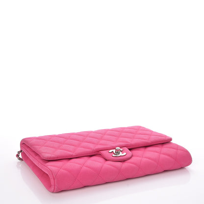 Chanel Iridescent Caviar Clutch with Chain Flap Pink 4 of 7