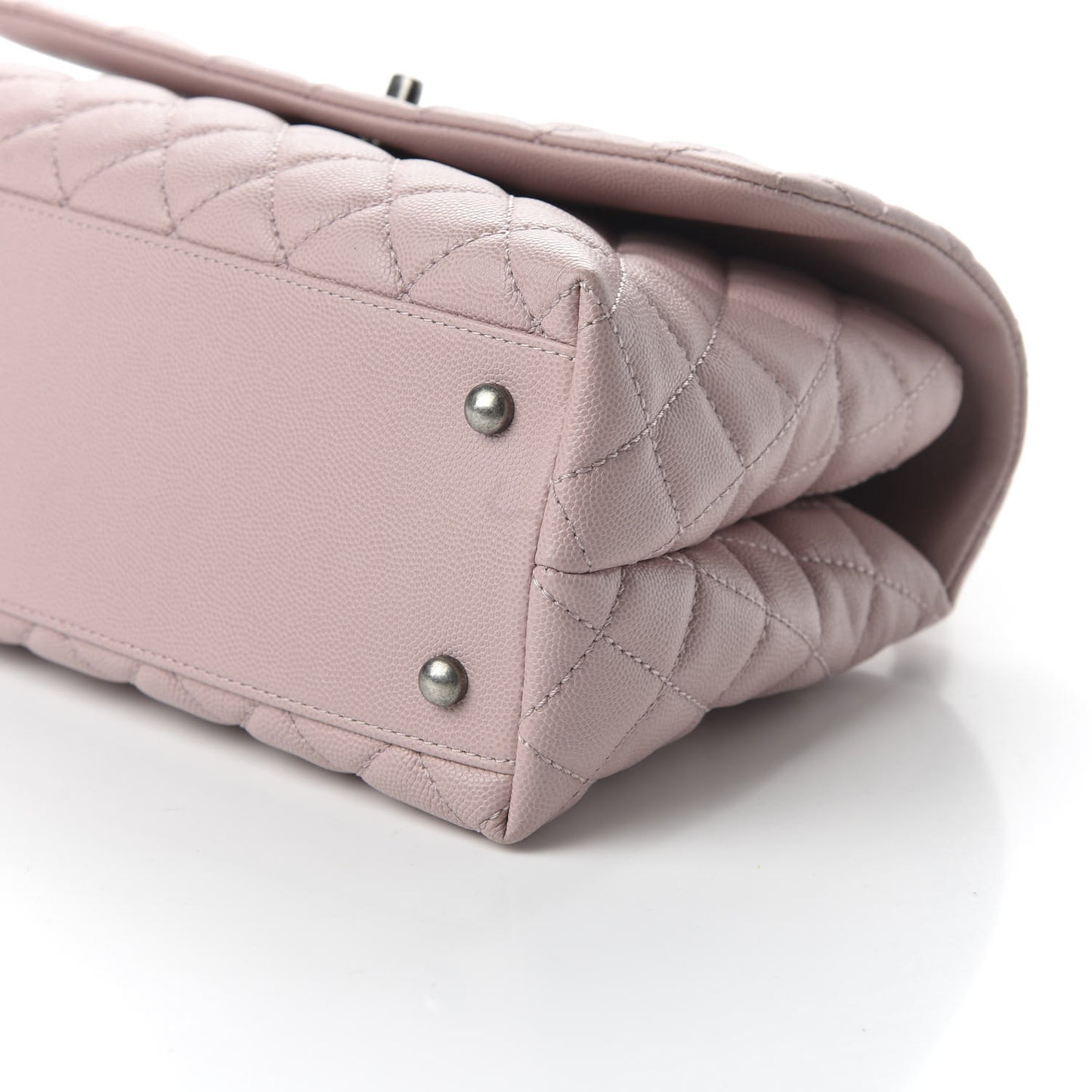 Caviar Quilted Small Coco Handle Flap Pink