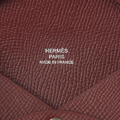 Hermes Epsom Calvi Card Case Rouge H 6 of 8