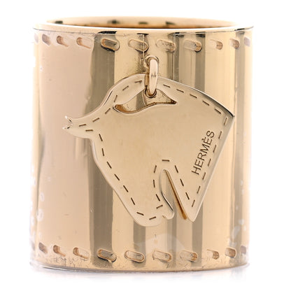 Hermes Permabrass Tete de Cheval Horse Charm Scarf Ring 1 of 4