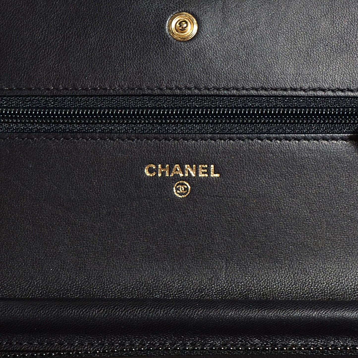 Lambskin Quilted Boy Wallet On Chain WOC Black
