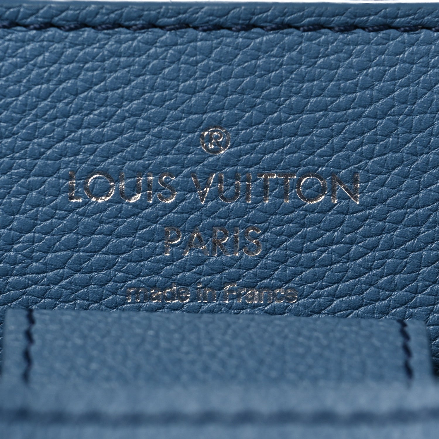 Louis Vuitton Calfskin Lockme Bucket Blue Jean 6 of 8