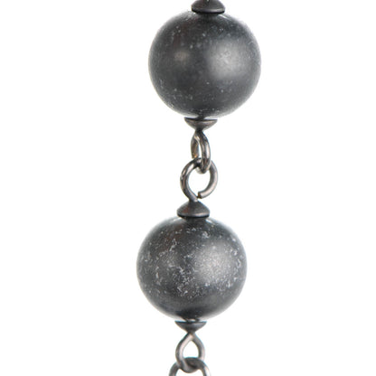 Chanel Ruthenium Bead CC Long Necklace Black 8 of 9