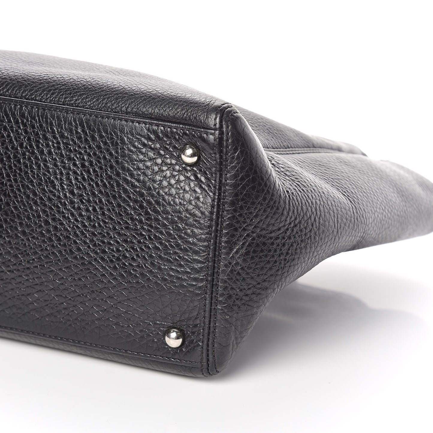 Calfskin Cerf Executive Shopper Tote Black