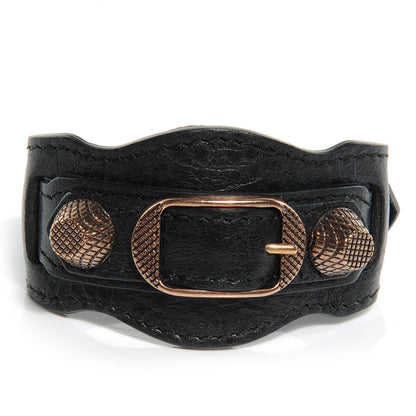 Balenciaga Agneau Arena Giant 12 Rose Gold Hardware Bracelet Black 1 of 4
