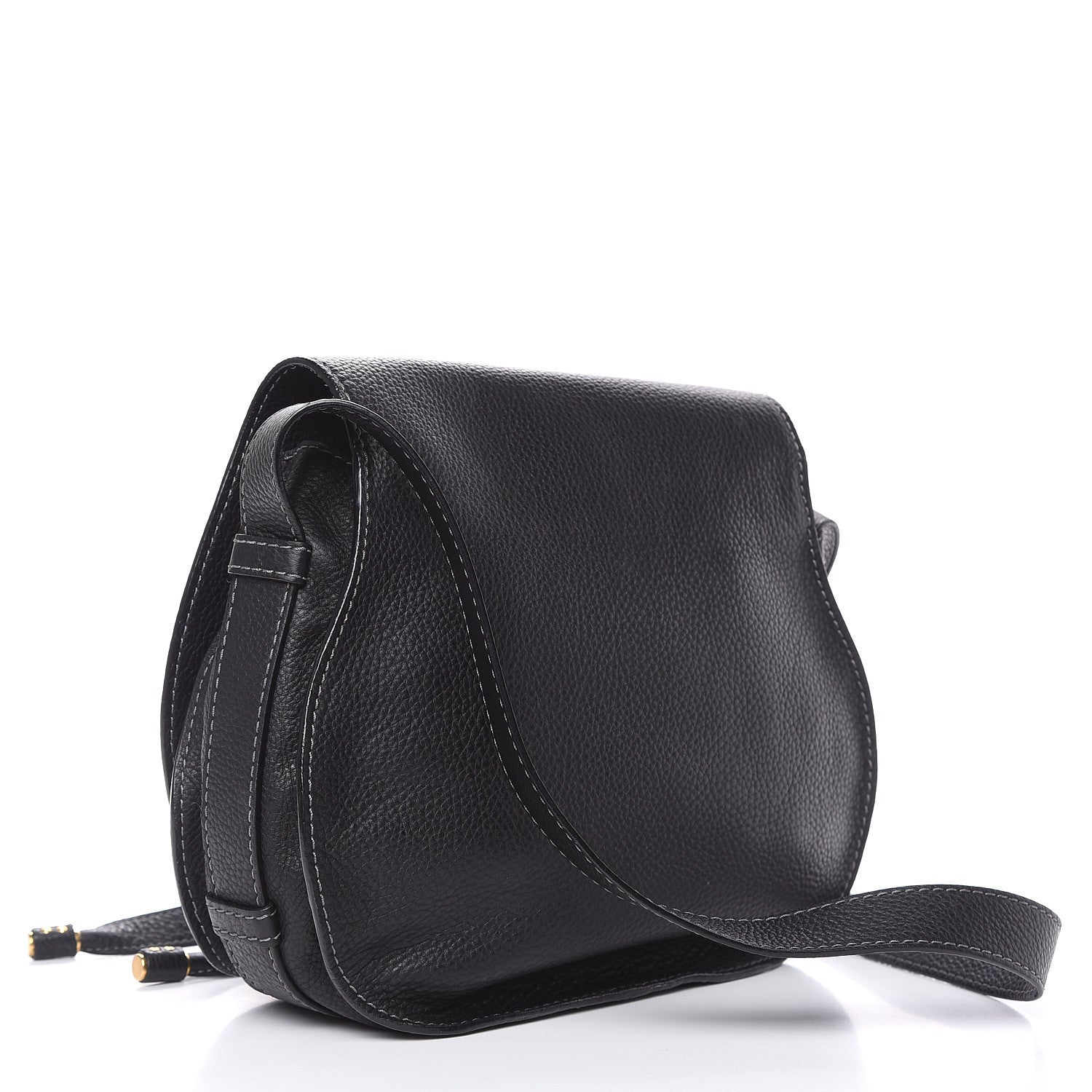 Chloe Calfskin Medium Marcie Round Crossbody Bag Black 3 of 11