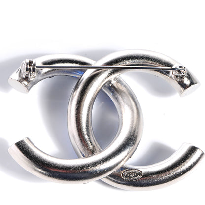 Chanel Crystal Baguette CC Brooch Blue 3 of 5