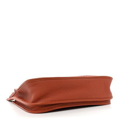 Hermes Taurillon Clemence Quadrille Evelyne III PM Cuivre Capucine Parme Rouge Duchess 3 of 7