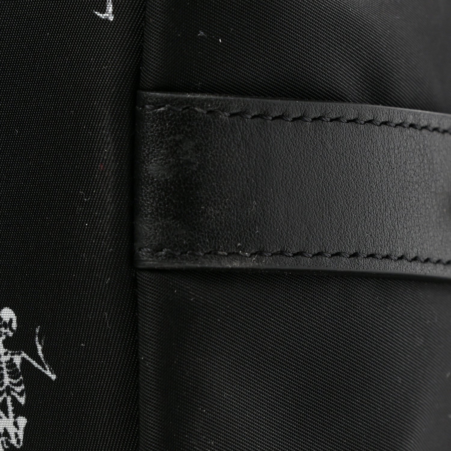 Alexander McQueen Nylon Dancing Skeleton Duffle Black White 10 of 10