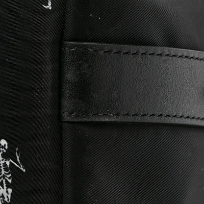 Alexander McQueen Nylon Dancing Skeleton Duffle Black White 10 of 10