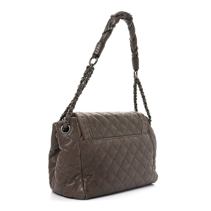 Chanel Calfskin Quilted Istanbul Accordion Flap Dark Grey 2 of 9