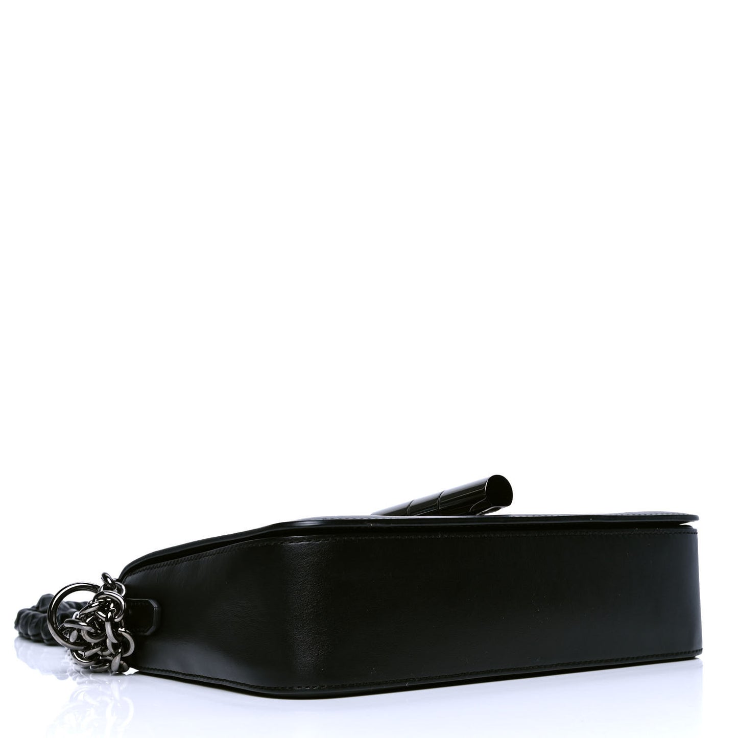Calfskin Medium Natalia Chain Bag Black