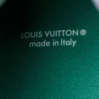 Louis Vuitton Calfskin Mens LV Trainer 2 Sneaker 7.5 White Green 8 of 9