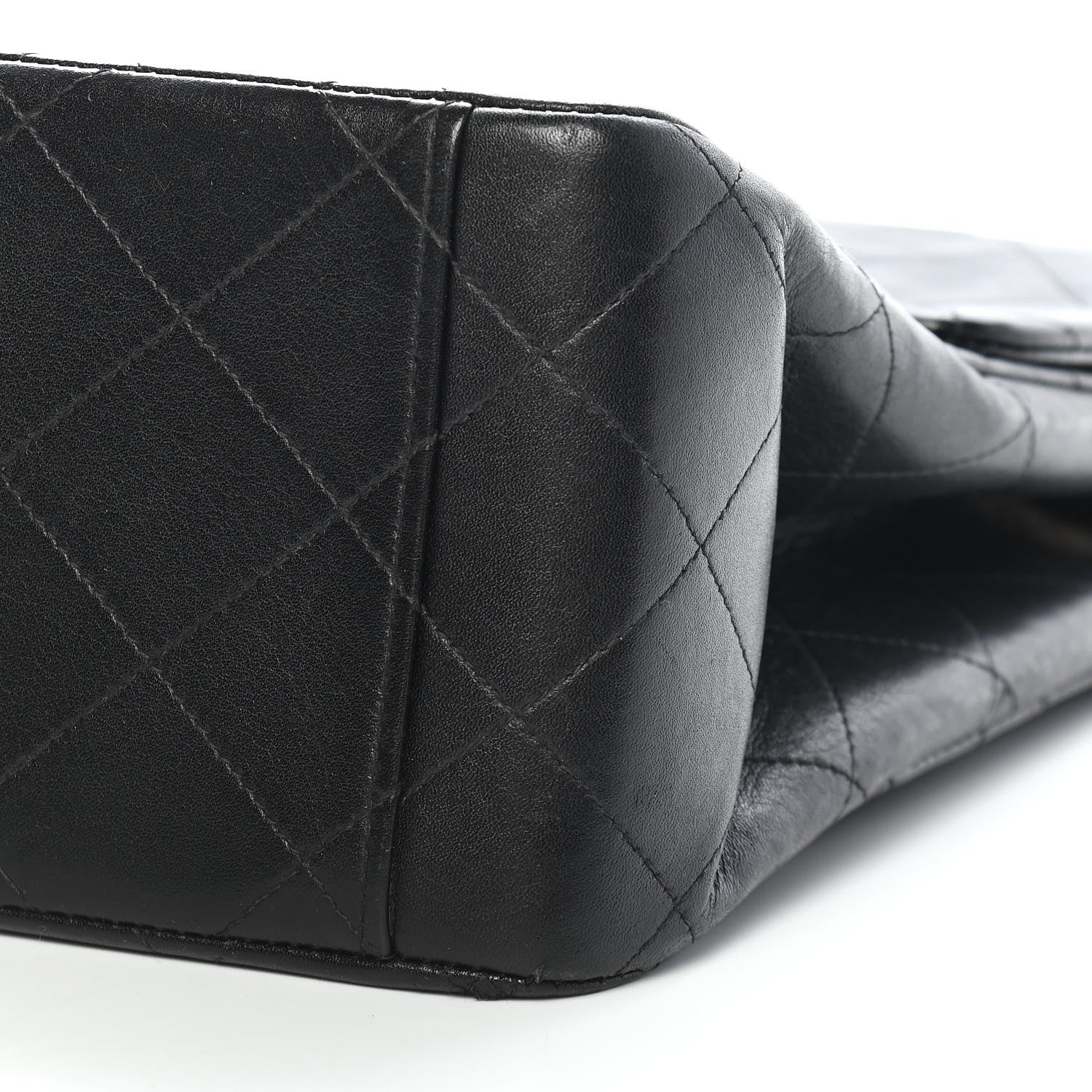 Chanel Lambskin Quilted XL Jumbo Single Flap Black 9 of 10