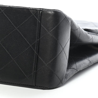 Chanel Lambskin Quilted XL Jumbo Single Flap Black 9 of 10