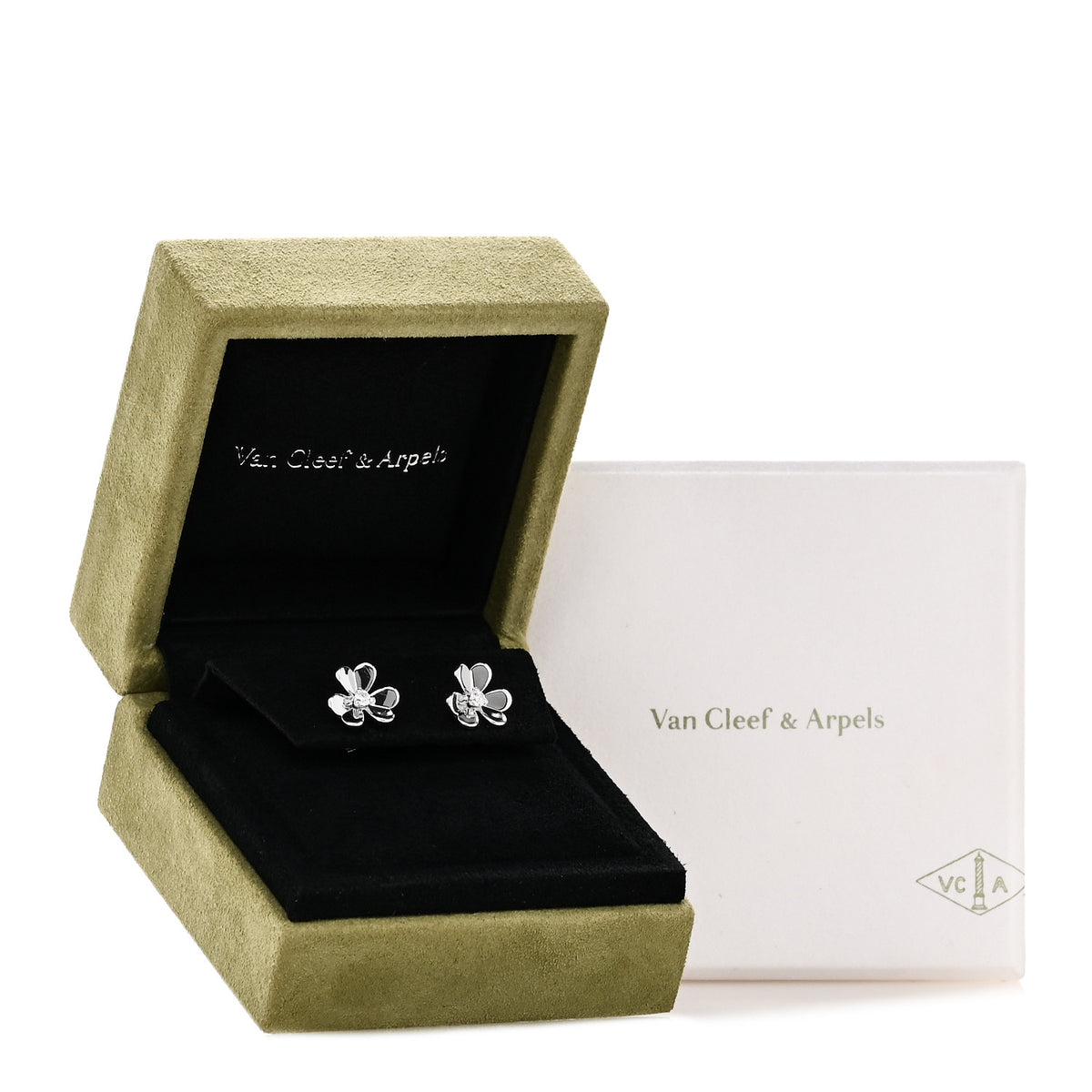 18K White Gold Diamond Mini Frivole Earrings
