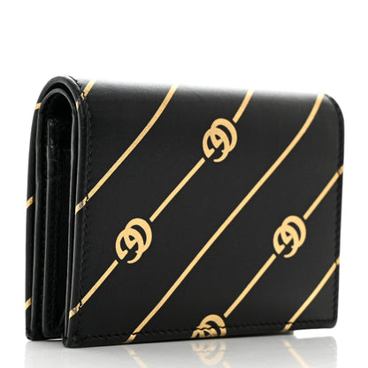 Gucci Calfskin Diagonal GG Card Case Black 3 of 7