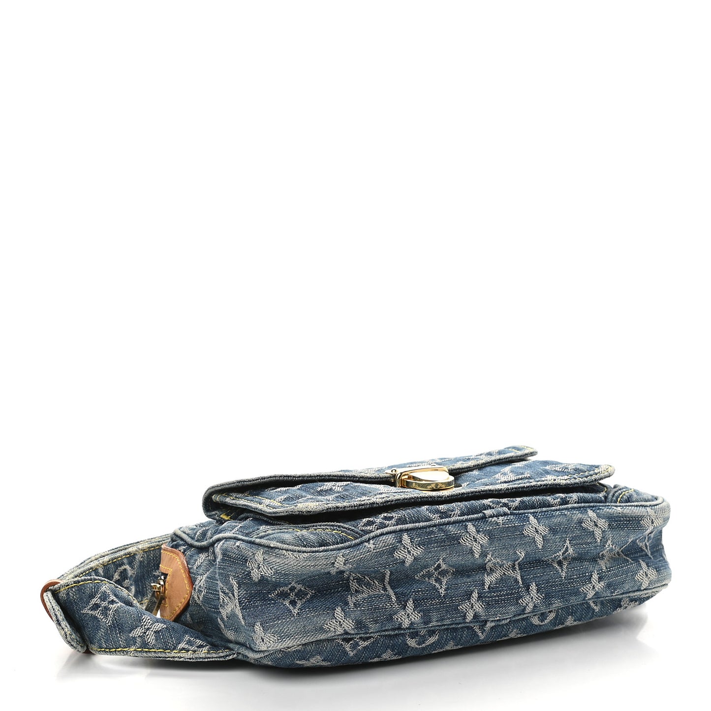Monogram Denim Bum Bag Blue