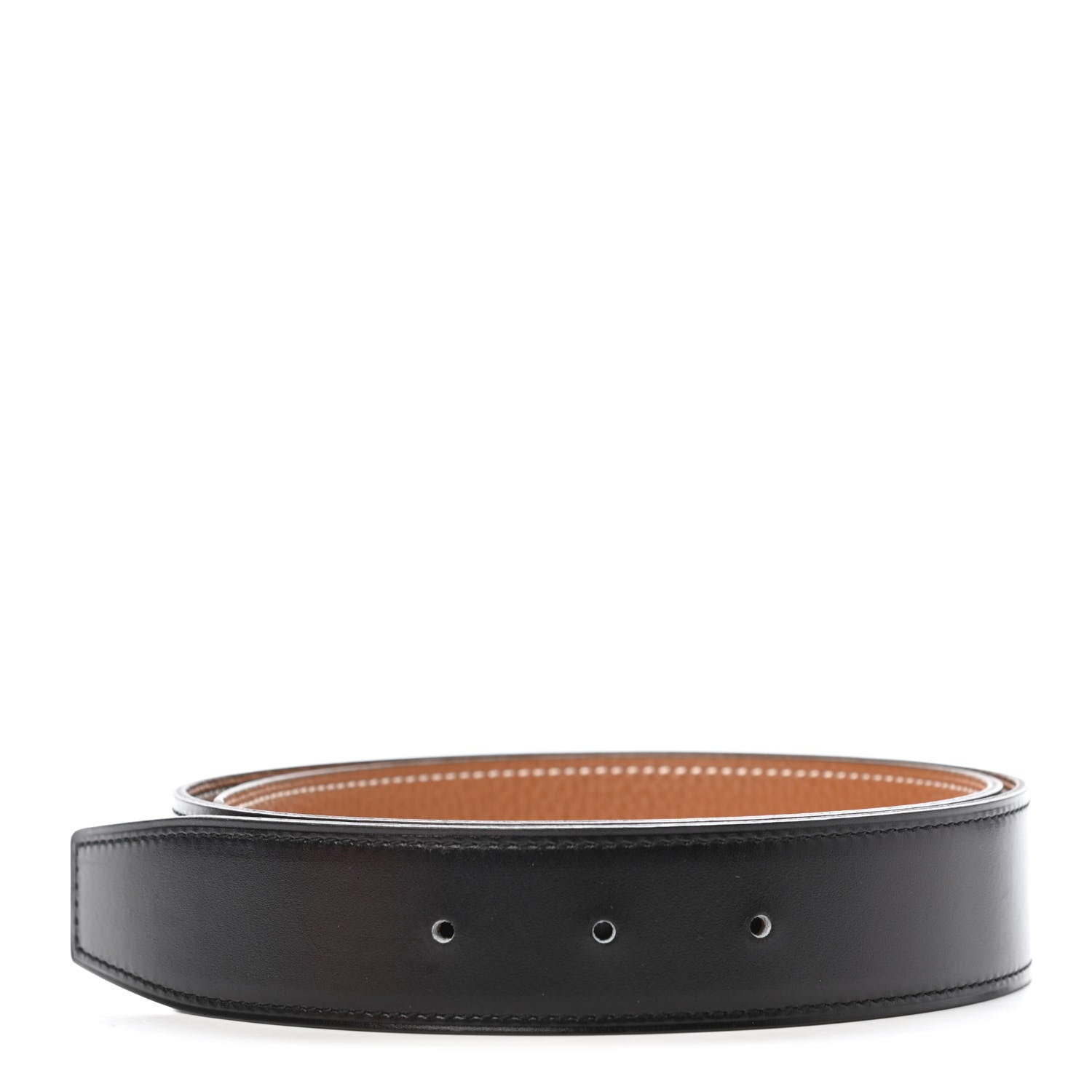 Hermes Box Togo 32mm Belt Strap 75 Black Gold 1 of 3