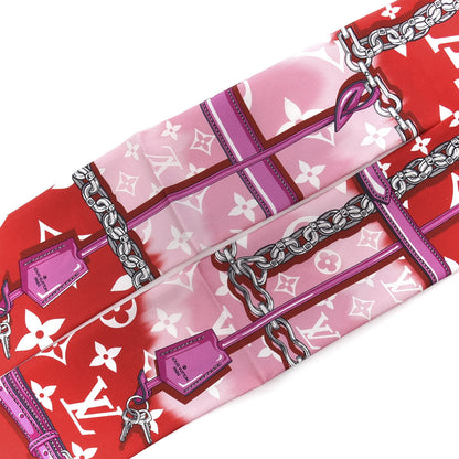 Louis Vuitton Silk Monogram Giant Confidential Bandeau Red 2 of 5