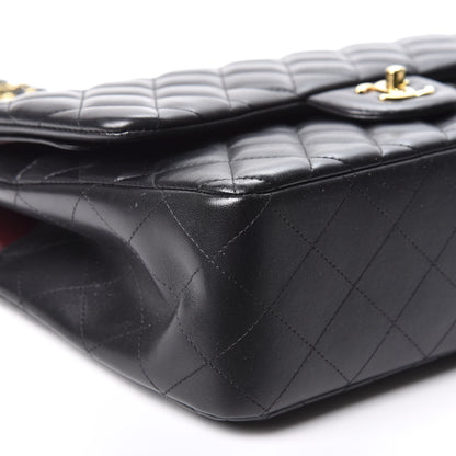 Chanel Lambskin Quilted Jumbo Double Flap Black 5 of 9