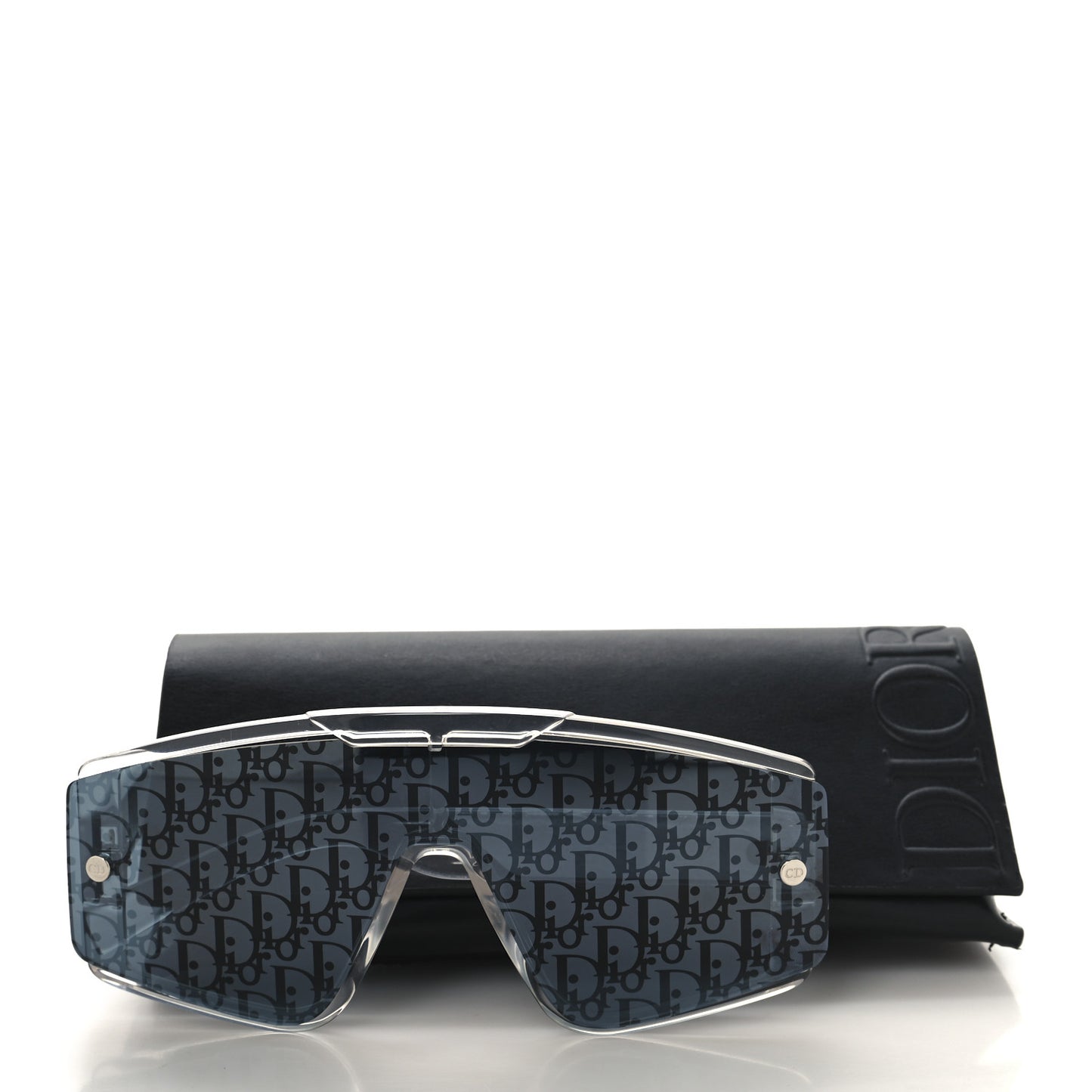 Acetate Oblique Diorxtrem MU Mask Sunglasses Crystal Smoke Mirror
