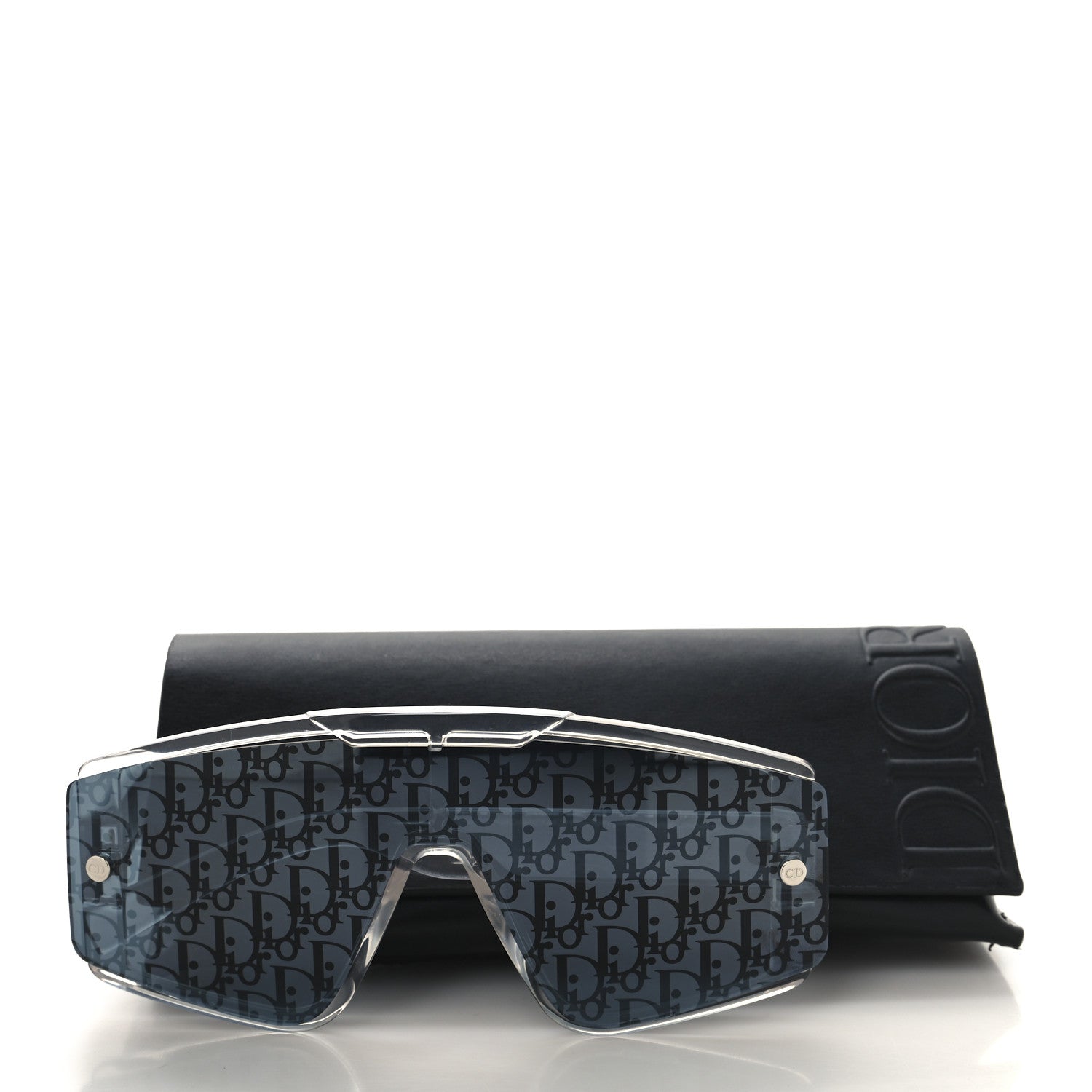 Christian Dior Acetate Oblique Diorxtrem MU Mask Sunglasses Crystal Smoke Mirror 8 of 8