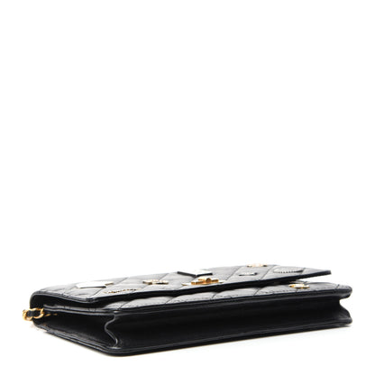 Chanel Aged Calfskin Lucky Charms Casino 2.55 Reissue Wallet on Chain WOC Black 4 of 11