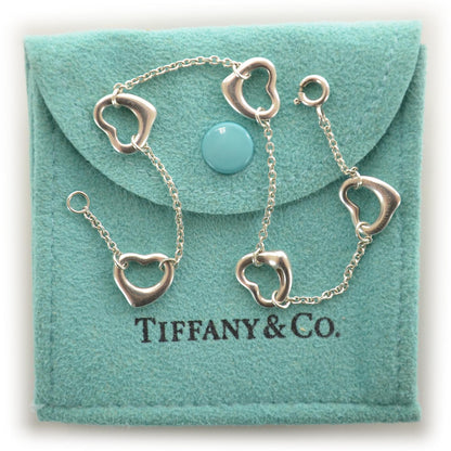 Tiffany Sterling Silver Elsa Peretti Open Heart Bracelet 3 of 4