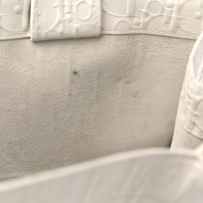 Christian Dior Oblique Calfskin Embossed Medium Book Tote Ivory 13 of 14