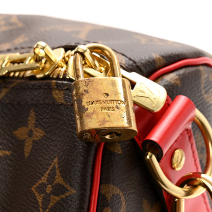 Louis Vuitton Calfskin Monogram Keepall Bandouliere 50 Coquelicot 14 of 14