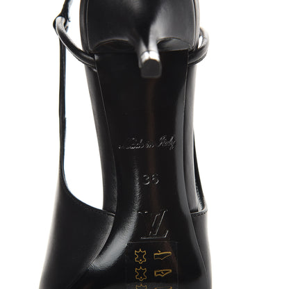 Louis Vuitton Calfskin Urban Twist Slingback Pumps 36 Black 7 of 9