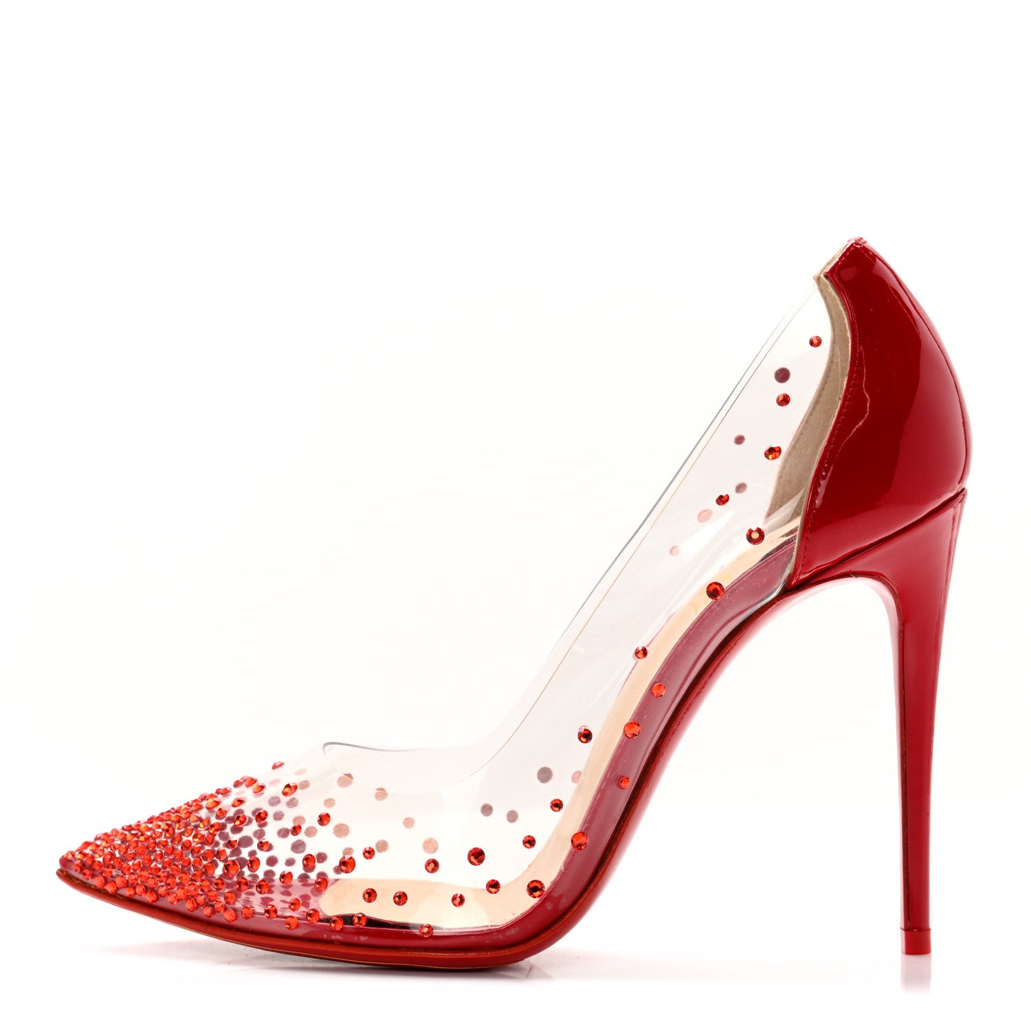 Christian Louboutin PVC Patent Degrastrass 100 Pumps 36.5 Red 1 of 12