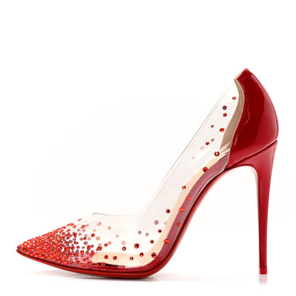 Christian Louboutin PVC Patent Degrastrass 100 Pumps 36.5 Red 1 of 12