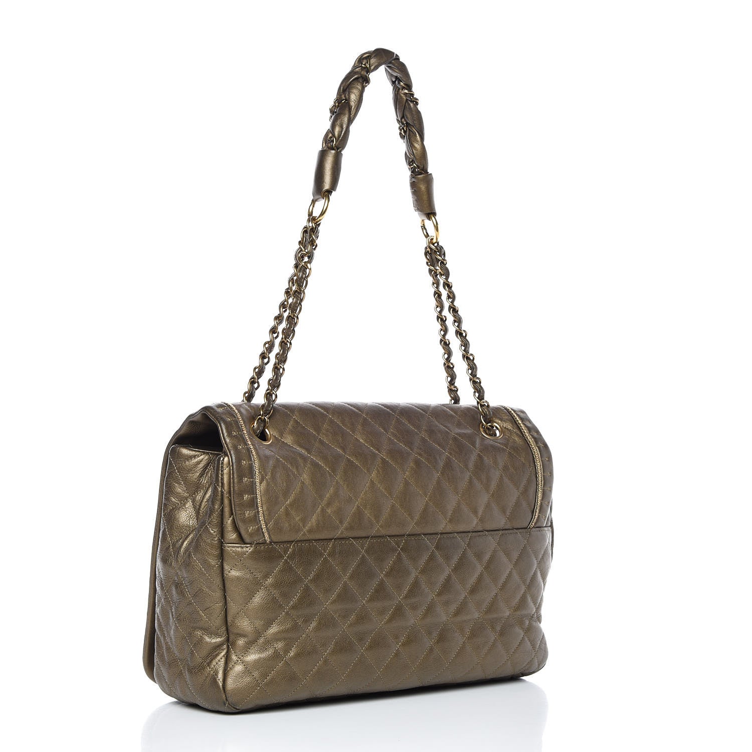 Chanel Metallic Calfskin Quilted Large Istanbul Flap Gold 3 of 11