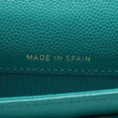 Chanel Caviar Quilted Flap Card Holder Turquoise 7 of 8