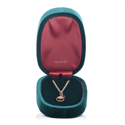 Gucci 18K Yellow Gold Diamond Horsebit Pendant Necklace 7 of 7