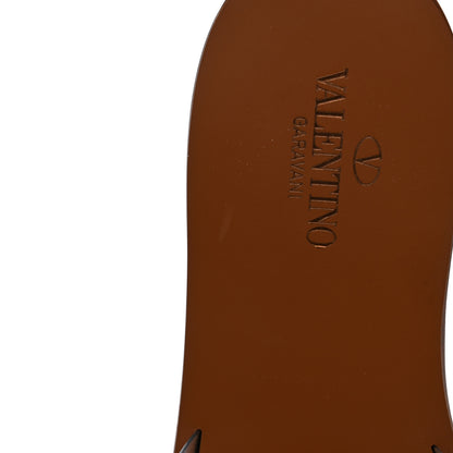 Valentino Garavani PVC Transparent Vlogo Flat Slide Sandals 37 Brown 12 of 14