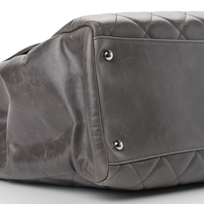 Chanel Glazed Calfskin Quilted Large CC Delivery Tote Grey 8 of 15