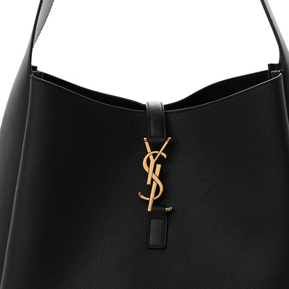 Saint Laurent Smooth Calfskin Large Le 5 A 7 Soft Hobo Black 8 of 10