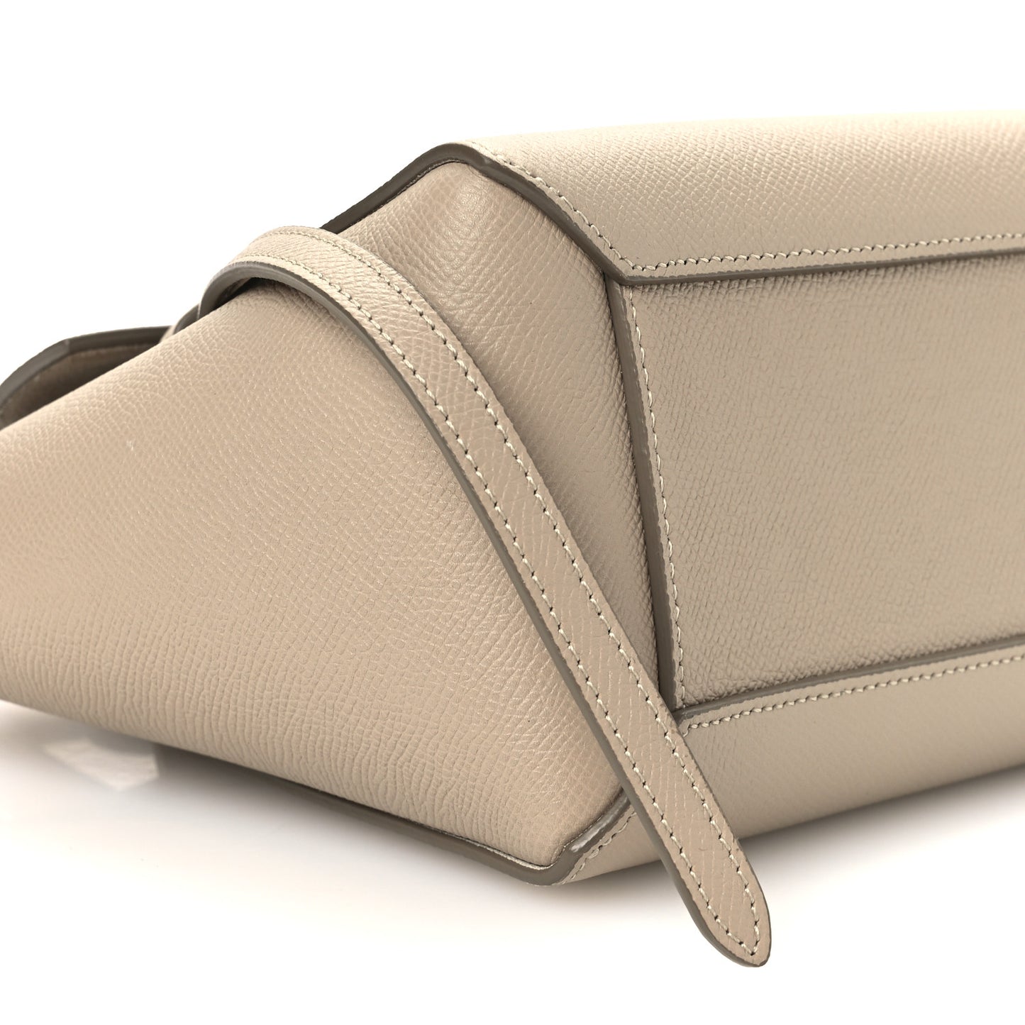 Grained Calfskin Nano Belt Bag Light Taupe
