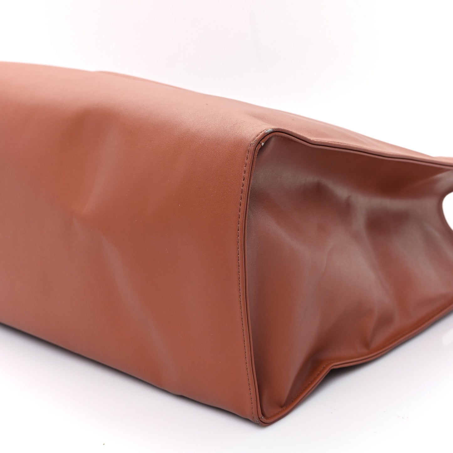 Vegan Leather Large Shopping Bag Tan
