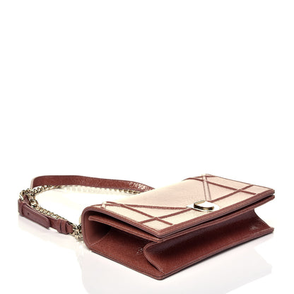 Christian Dior Ceramic Effect Deerskin Medium Diorama Flap Bag Dark Petal 4 of 9