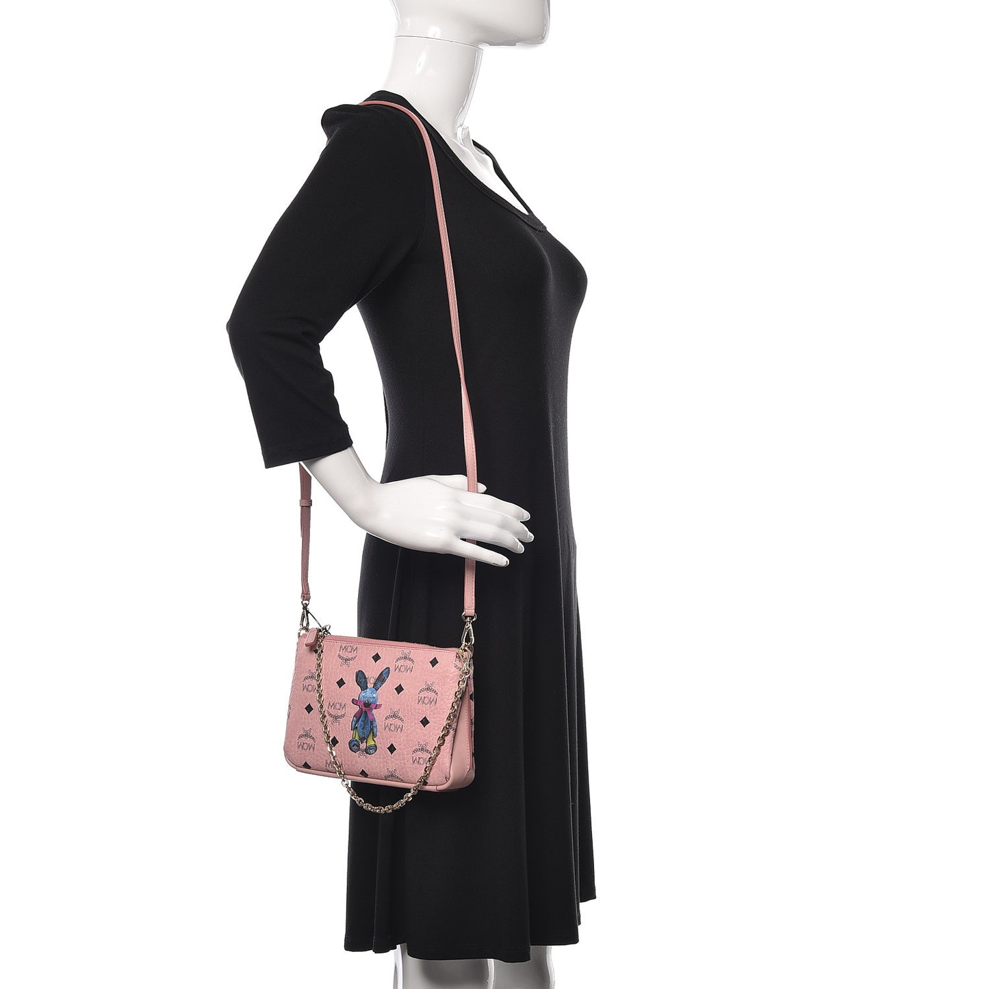 Visetos Rabbit Crossbody Pouch Soft Pink