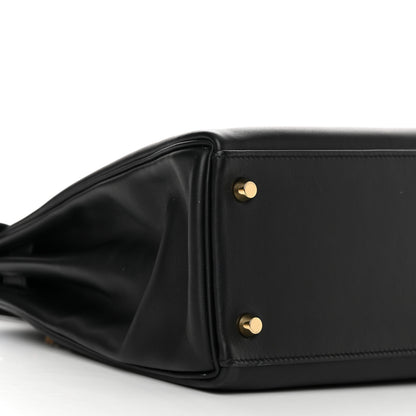 Hermes Swift Horseshoe Kelly Retourne 32 Black Gris Mouette 9 of 16